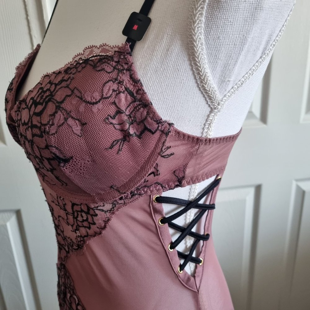 NWT - La Senza Floral Lace & Mesh Bodysuit Size M - Picture 5 of 16
